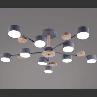 Потолочная люстра 03758-0.3-10 GREY+WOOD